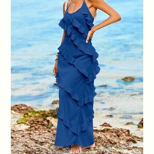 NWT Wenrine navy maxi dress